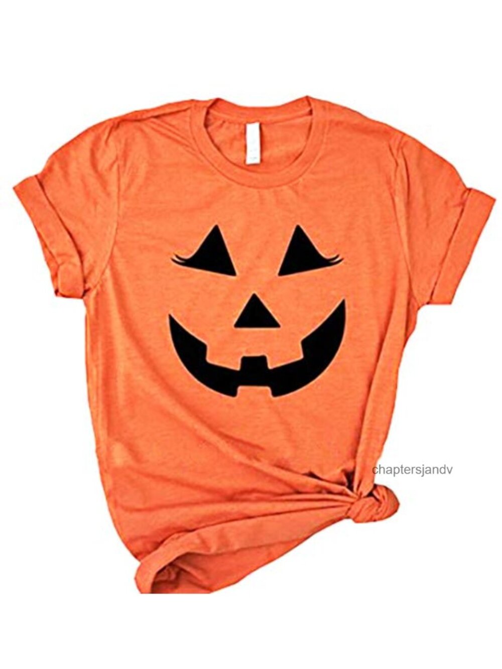 Halloween Pumpkin Face Graphic T-Shirt Short Sleeve O-Neck Casual Tee